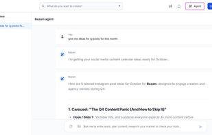 AI marketing assistant for planning content