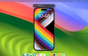 A screenshot of the iPhone connected