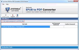 If you want to add password in the converted PDF document, then click on Set same password to all PDF files and fill the password in the fields.