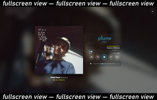 fullscreen view of an album playing on Plume 1.3.2