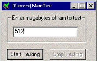 MemTest screenshot 1
