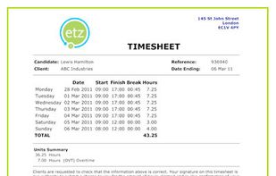 Etz Timesheets screenshot 1