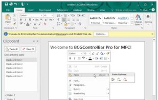 MS Office-style UI. Colorful theme