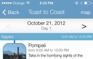 iOS app screen shot (trip viewer)