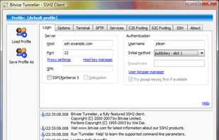 SSH Client: Login Settings