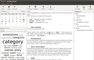 RedNotebook screenshot 1