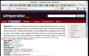 Vimperator screenshot 2