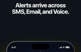 Miss a check-in and your contacts are alerted automatically — by SMS, email, and an automated voice call.