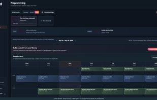 Plan shows across the week in Beamd Programming. Sample content shown.