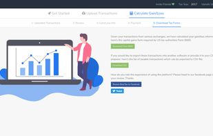 Download Tax forms and csv file with detailed taxable transactions for audit purposes.