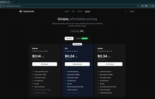 pricing page