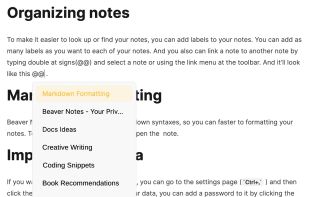 Beaver Notes screenshot 2