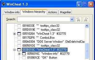 Allows searching for windows, displays the windows hierarchy in the current desktop.