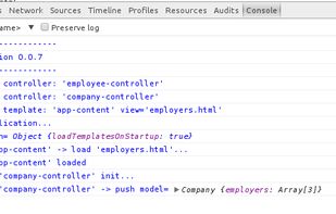 Console debug details.