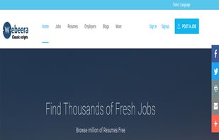 Webeera Job Portal screenshot 1