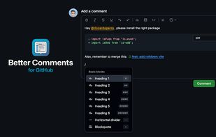 Better comments for GitHub screenshot 1
