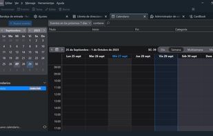 Calendar view with custom thundirbird dark theme