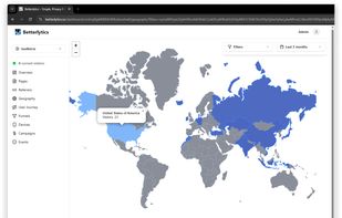 Illustration of visitors’ geographic distribution