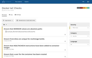 Docker Scanning (IaC)