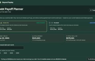 Debt payoff: avalanche vs. snowball (sample household)