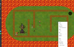 simple dungeon showing token editing options