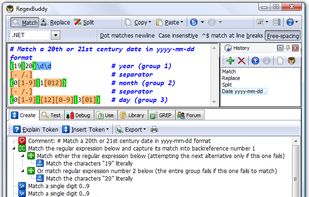 Create and edit regexes with the regex tree and regex building blocks