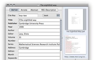 BibDesk screenshot 1