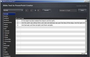 Bible Text Bible PowerPoint Creator screenshot 1