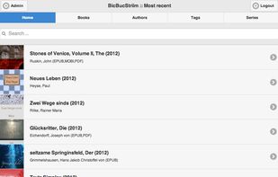 BicBucStriim just displays what is stored in your Calibre library. The start page lists the most recent books in your library, assuming that they are new and therefore need to be read: