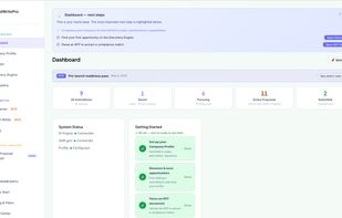 Dashboard showing the User a snapshot of solicitations available and what they are working on