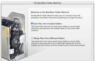 Split files into folders, or merge them into a folder