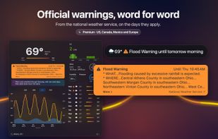 Official weather warnings, word for word, on the days they apply (Premium; US, Canada, Mexico, Europe).