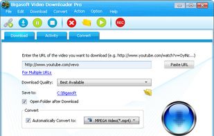 Bigasoft Video Downloader Pro screenshot 1