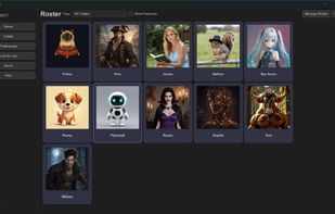 Main roster, has pre-made characters and you can create your own.