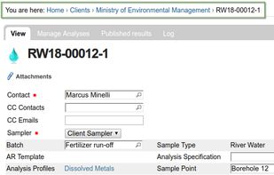 Bika LIMS screenshot 1