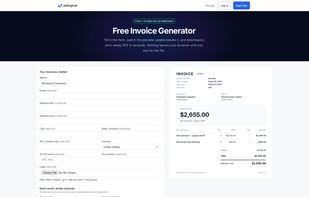 The free invoice generator: no account, no email address, no watermark.