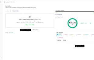 BillionVerify bulk verify feature