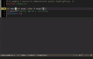 Bim text editor screenshot 1