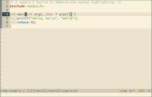 Bim text editor screenshot 2