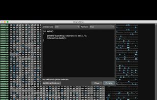 SCC, a built-in custom C compiler for small shellcode payloads.