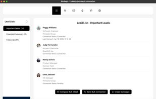 loads up your Linkedin sales navigator lead list