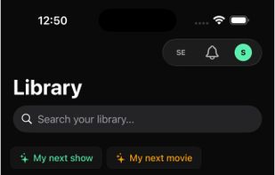 Library: track watched episodes and see which service each title is on.