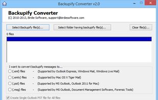 Birdie Backupify Converter screenshot 1