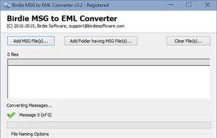 Birdie MSG to EML Converter screenshot 1