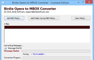 Birdie Opera to MBOX Converter screenshot 1