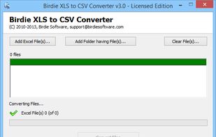 Birdie XLS to CSV Converter screenshot 1