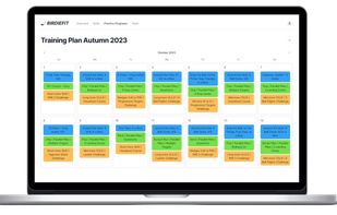 Custom calendar with golf drills assigned to selected dates
