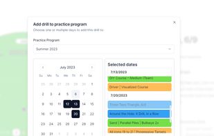 Add a golf drill to the calendar.