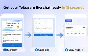Create your Telegram live chat in 3 clicks