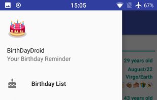 BirthDayDroid screenshot 1